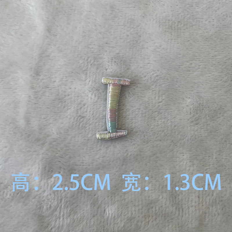 Wholesale Colorful 26 English letters embroidered patch